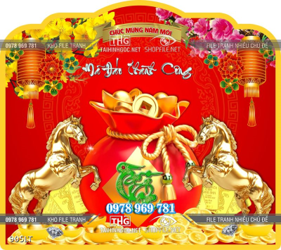 File Psd lịch song mã và túi tiền tài lộc