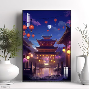 Tranh phong thủy phong cảnh thác nước thiên nhiên