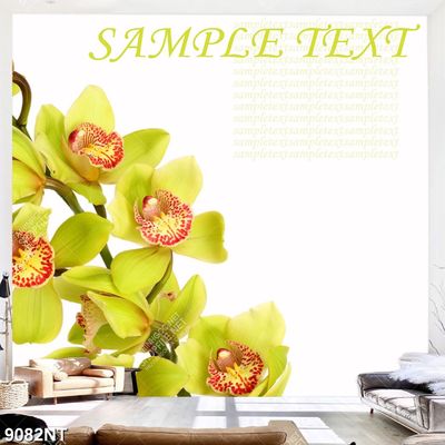 Tranh cành hoa lan màu xanh 9082NT