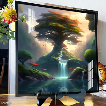 Tranh phong thủy nước non tuyệt đẹp