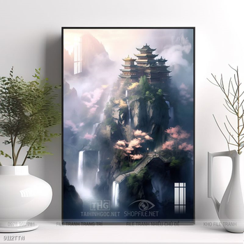 Tranh phong thủy sơn thủy hữu tình