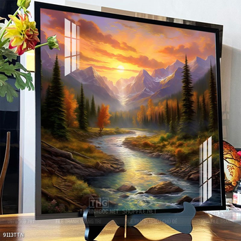 Tranh phong thủy nước non tuyệt đẹp