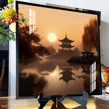 Tranh phong thủy phong cảnh thác nước thiên nhiên