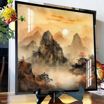 Tranh phong thủy nước non tuyệt đẹp