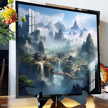 Tranh phong thủy phong cảnh thác nước thiên nhiên