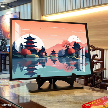 Tranh phong thủy phong cảnh thác nước thiên nhiên