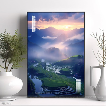 Tranh phong thủy nước non tuyệt đẹp