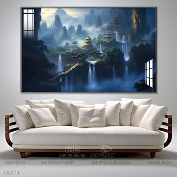 Tranh phong thủy sơn thủy hữu tình