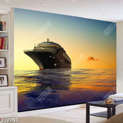 Tranh con tàu trên biển 9193NT