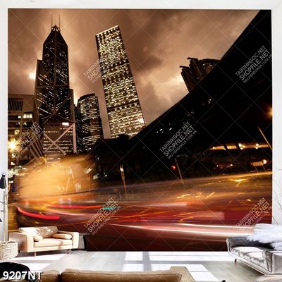 Tranh thành phố lên đèn 9207NT