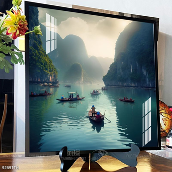 Tranh phong thủy nước non tuyệt đẹp