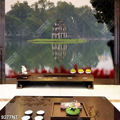 Tranh tháp rùa trên hồ Gươm 9277NT