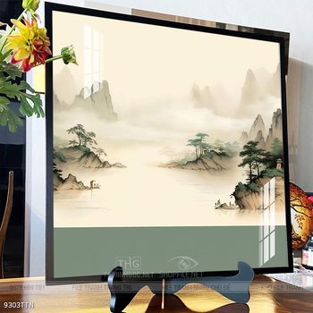 Tranh phong thủy phong cảnh thác nước thiên nhiên