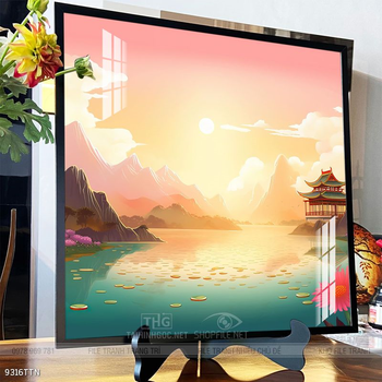 Tranh phong thủy phong cảnh thác nước thiên nhiên