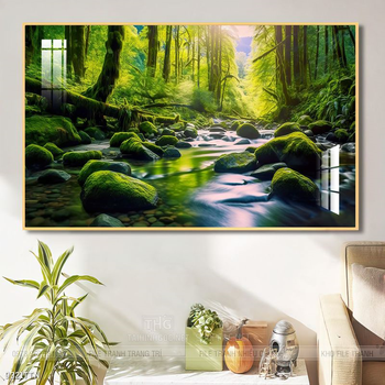 Tranh phong thủy nước non tuyệt đẹp