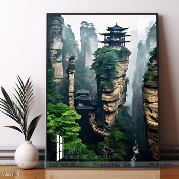 Tranh phong thủy phong cảnh thác nước thiên nhiên