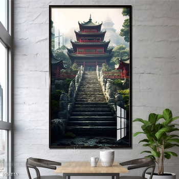 Tranh phong thủy phong cảnh thác nước thiên nhiên