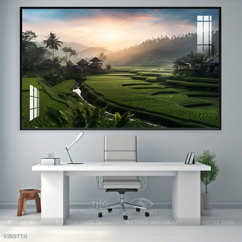 Tranh phong thủy nước non tuyệt đẹp