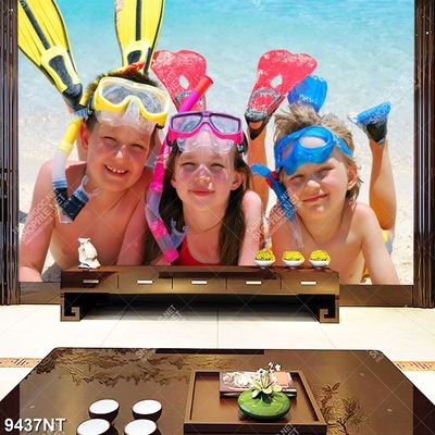 Tranh bé đi lặn 9437NT