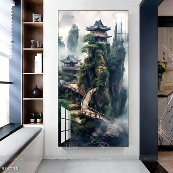 Tranh phong thủy nước non tuyệt đẹp