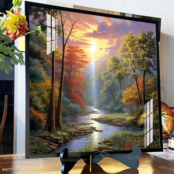 Tranh phong thủy nước non tuyệt đẹp