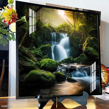 Tranh phong thủy phong cảnh thác nước thiên nhiên