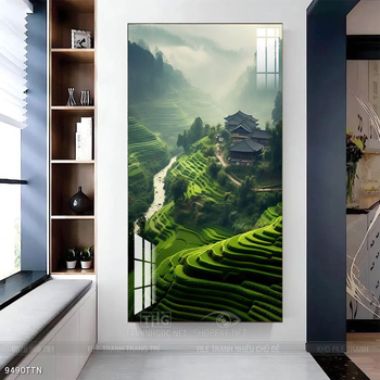 Tranh phong thủy nước non tuyệt đẹp