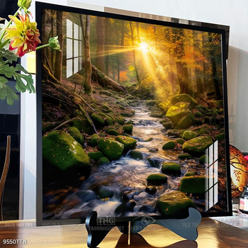 Tranh phong thủy phong cảnh thác nước thiên nhiên