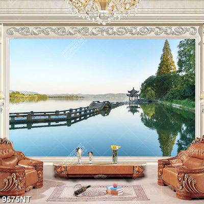 Tranh hồ nước tĩnh lặng 9575NT