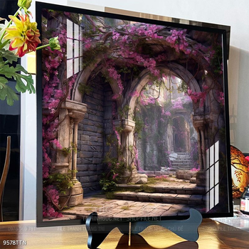 Tranh phon thủy sông, núi và mặt trời