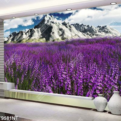 Tranh cánh đồng hoa oải hương đẹp 9581NT