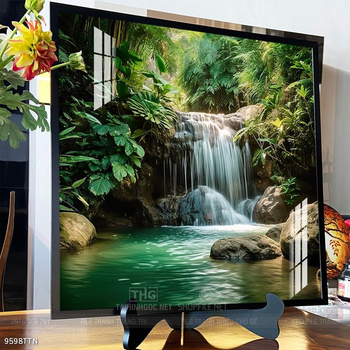 Tranh phong thủy phong cảnh thác nước thiên nhiên