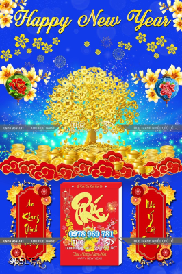 File lịch Tết cây kim tiền chúc mừng năm mới 965LT File lịch Tết cây kim tiền chúc mừng năm mới 965LT