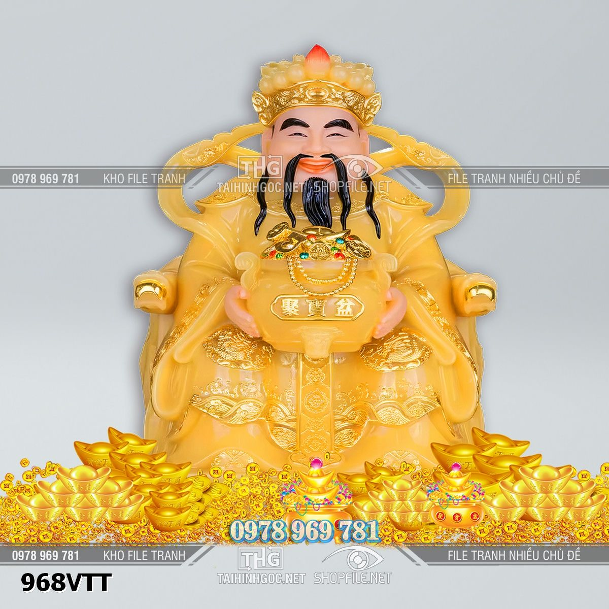 File psd ông thần tài ôm vàng tết năm mới 968VTT