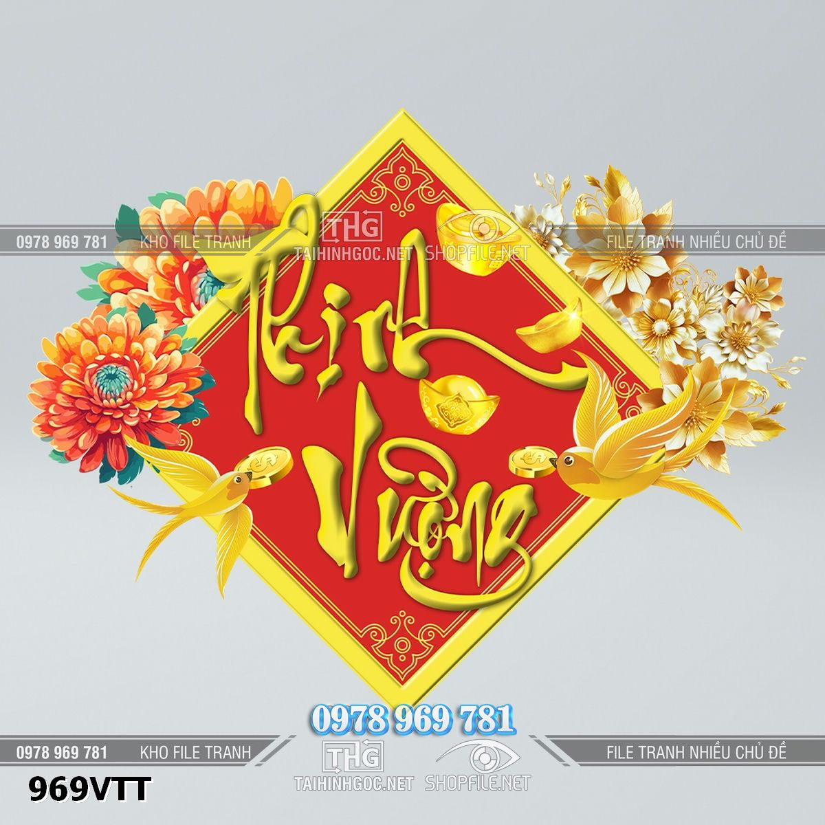 File tranh Tết năm mới thịnh vượng 969VTT