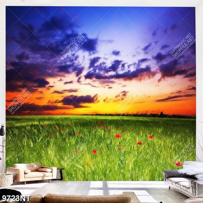 Tranh cánh đồng hoa nghệ thuật 9723NT