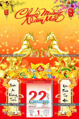 File lịch Tết Song mã phi nước đại 973LT File lịch Tết Song mã phi nước đại 973LT