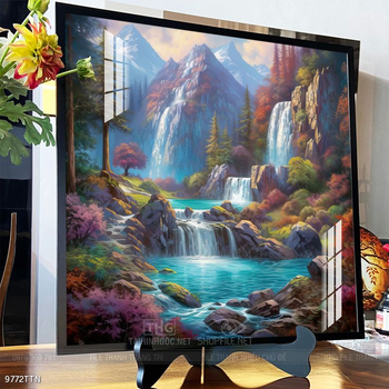 Tranh phong thủy phong cảnh thác nước thiên nhiên