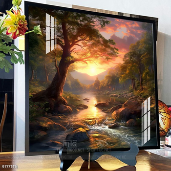 Tranh phong thủy nước non tuyệt đẹp