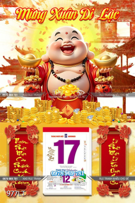 File lịch Tết Mừng Xuân Di Lặc 977LT File lịch Tết Mừng Xuân Di Lặc 977LT