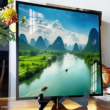 Tranh phong thủy phong cảnh thác nước thiên nhiên