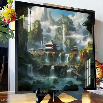 Tranh phong thủy nước non tuyệt đẹp