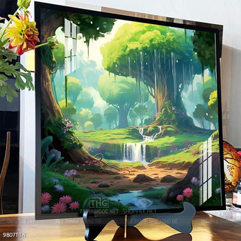 Tranh phong thủy phong cảnh thác nước thiên nhiên