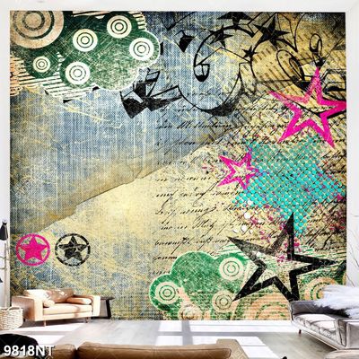 Tranh bức tường vẽ ngôi sao