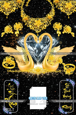 File lịch Tết kim cương đá quý 981LT File lịch Tết kim cương đá quý 981LT