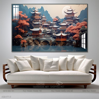 Tranh phong thủy sơn thủy hữu tình