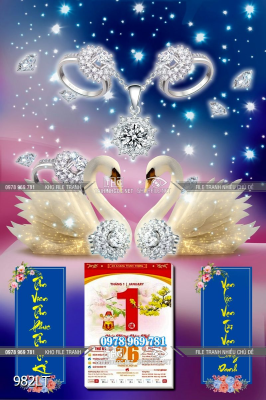 File lịch Tết đá quý trang sức 982LT File lịch Tết đá quý trang sức 982LT