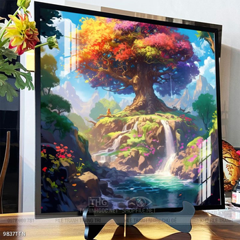 Tranh phong thủy phong cảnh thác nước thiên nhiên
