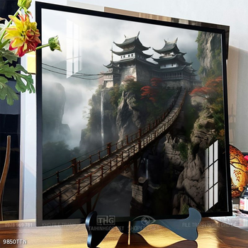 Tranh phong thủy phong cảnh thác nước thiên nhiên