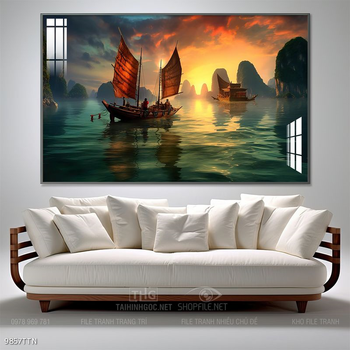 Tranh phong thủy treo trang trí phòng khách